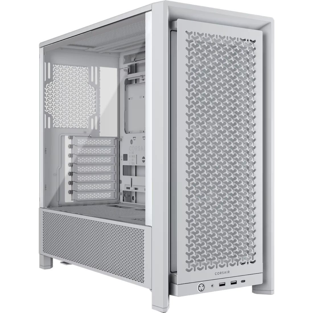 CORSAIR FRAME 4000D RS White Mid-Tower PC Case, Reverse Connector Motherboard Support, 3x RS120 Fans, 430mm GPU Space, White | CC-9011313-WW – Buy Online