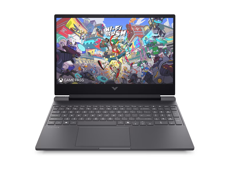 HP Victus 15-fa2082ne Gaming Laptop, FreeDOS, Intel Core 7 240H, NVIDIA RTX 5060 8GB GDDR7, 16GB DDR5, 1TB SSD, Arabic/English Keyboard, 15.6" FHD IPS Mica Silver | D15E6EA – Buy Online