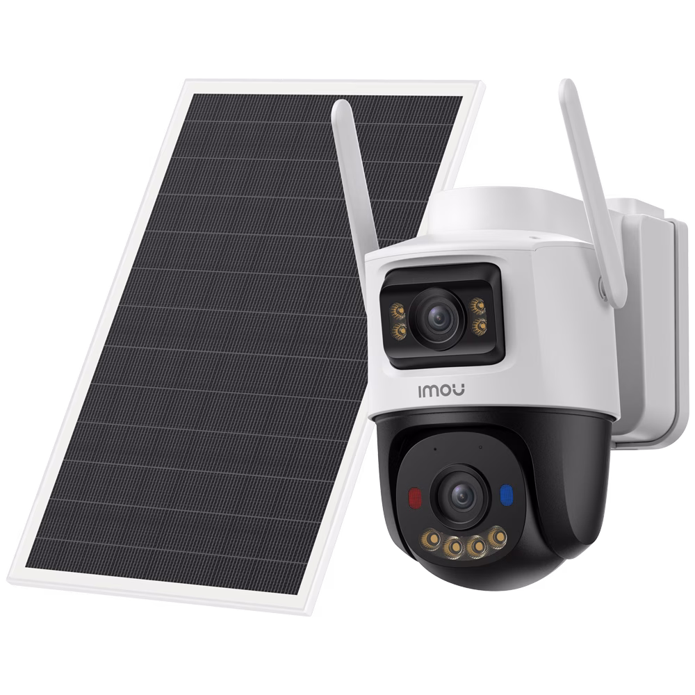 Imou AOV Dual 10MP 4G & Wi-Fi Solar Camera Kit – 5+5MP Dual Lens, 10,000mAh Battery, 8W Solar Panel & Red-Blue Active Deterrence | SA70F-10M0T2-EU/FSP008 – Buy Online