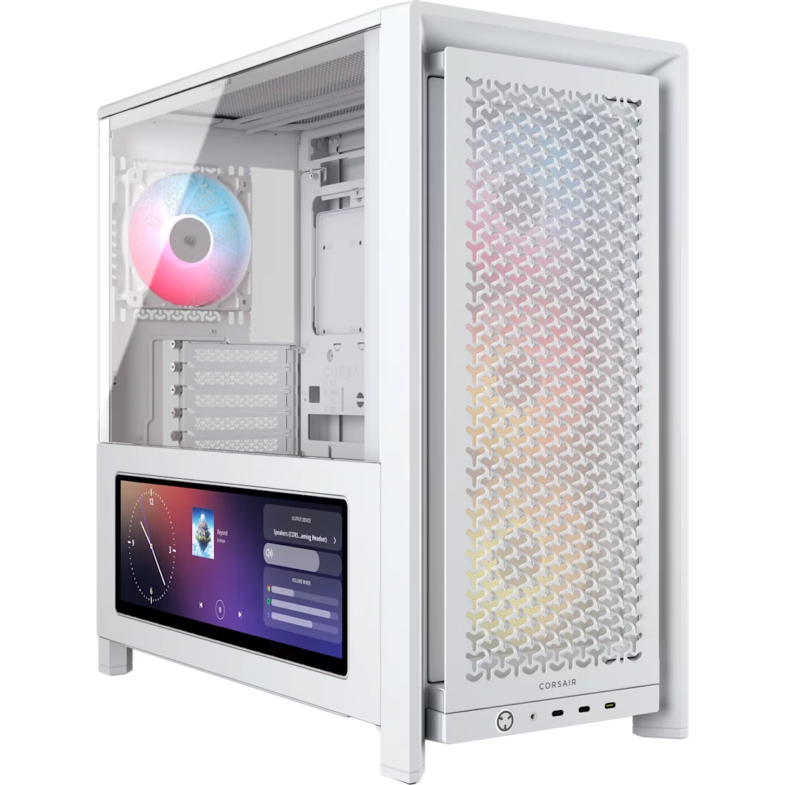CORSAIR FRAME 4000D LCD RS ARGB White Mid-Tower Case, 14.5" Touchscreen, Reverse-Connector Support, 4x ARGB Fans, White |  CC-9011327-WW – Buy Online