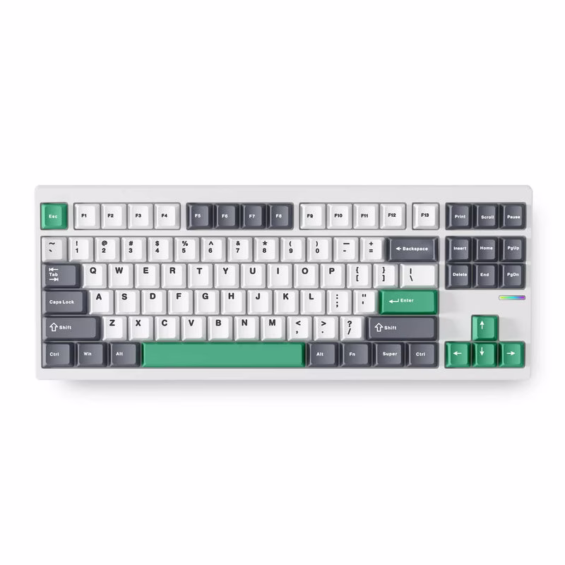 MCHOSE GX87 Lite Aluminum Custom Mechanical Keyboard, Gasket Mount, Matcha Latte V2 Switches, & Nano Spraying, White | GX87-A8 – Buy Online