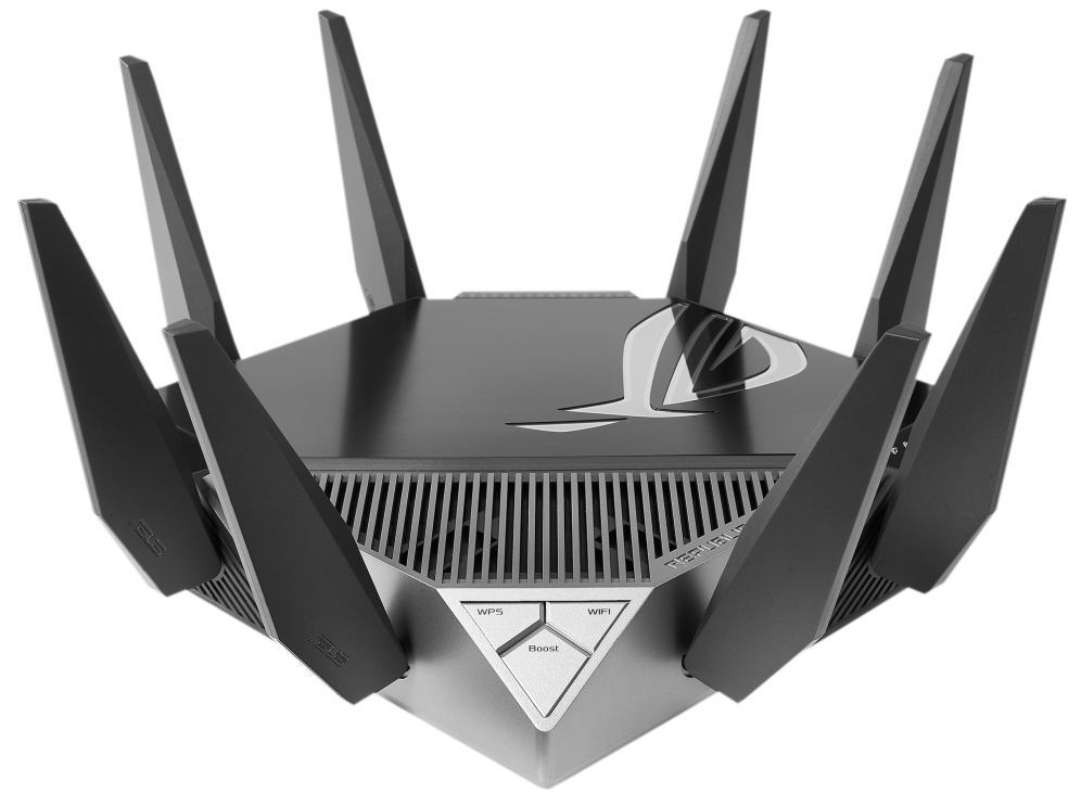 ASUS ROG Rapture GT-AXE11000 Tri-Band WiFi 6E Gaming Router, 11000Mbps, 2.5G Port, 6GHz Band, Aura RGB | 90IG06E0-MO1R00 thumbnail 2