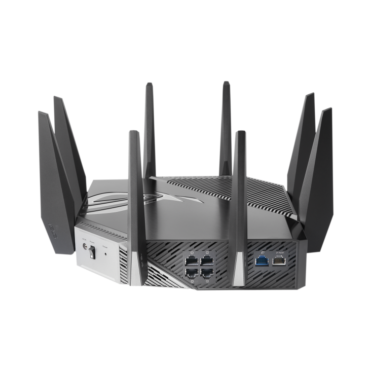 ASUS ROG Rapture GT-AXE11000 Tri-Band WiFi 6E Gaming Router, 11000Mbps, 2.5G Port, 6GHz Band, Aura RGB | 90IG06E0-MO1R00 thumbnail 5