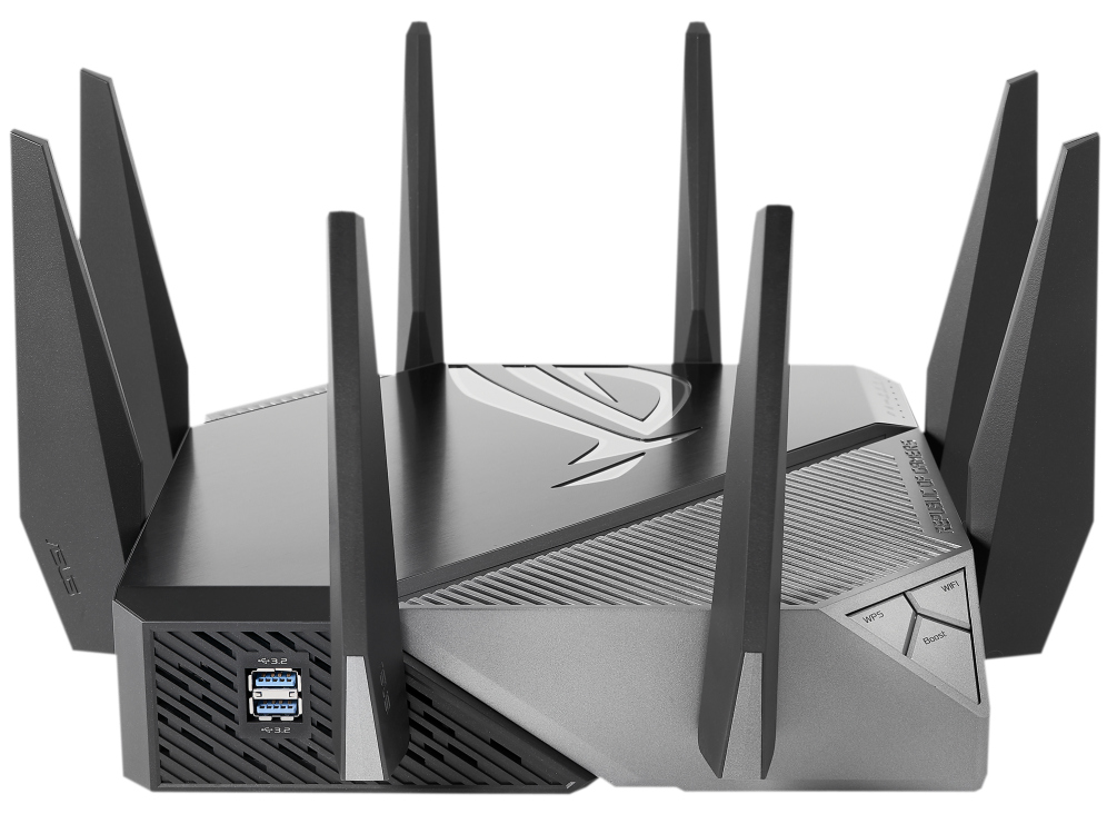 ASUS ROG Rapture GT-AXE11000 Tri-Band WiFi 6E Gaming Router, 11000Mbps, 2.5G Port, 6GHz Band, Aura RGB | 90IG06E0-MO1R00 thumbnail 3