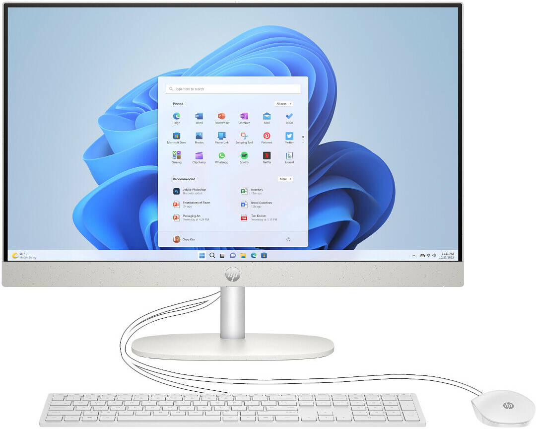 HP All-in-One 24-cr2032nh Desktop, Intel Core Ultra 5 225U, 24" FHD IPS Display, 8GB RAM, 512GB SSD, Wired Keyboard & Mouse, DOS, Shell White | D30BYEA#BH5 – Buy Online