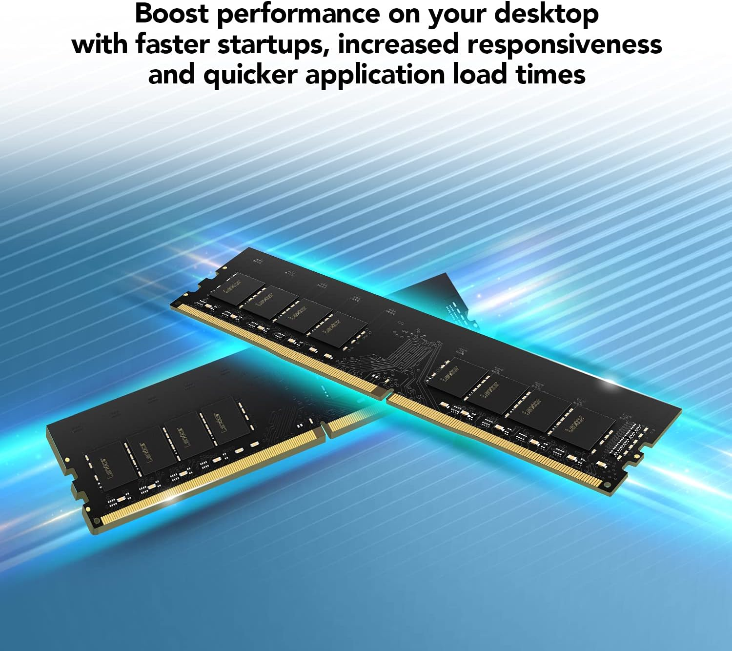 Lexar 16GB DDR4 3200MHz Desktop Memory, 288-Pin UDIMM | LD4AU016G-B3200GSST thumbnail 3