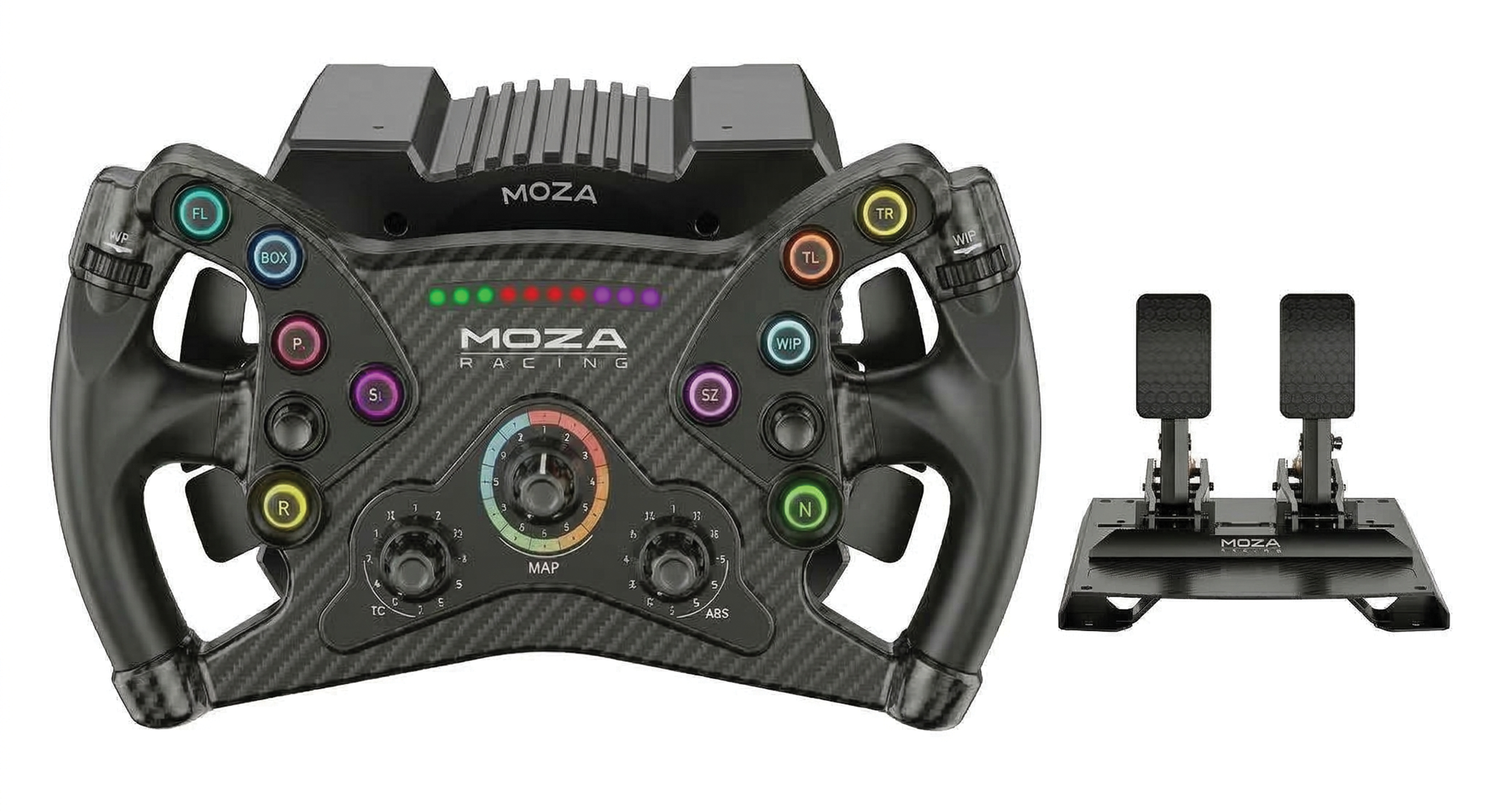 MOZA Racing Ultimate Sim Bundle: R9 V3 Direct Drive Base, KS GT Steering Wheel & CRP2 Load Cell Pedals thumbnail 2