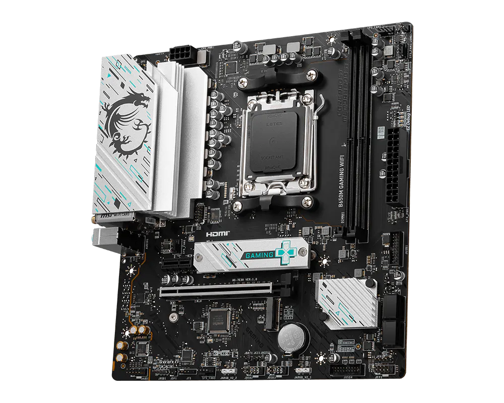 MSI B650M GAMING WIFI Motherboard, AMD Ryzen AM5 Socket, DDR5, PCIe 4.0, mATX | 911-7E30-009 thumbnail 3