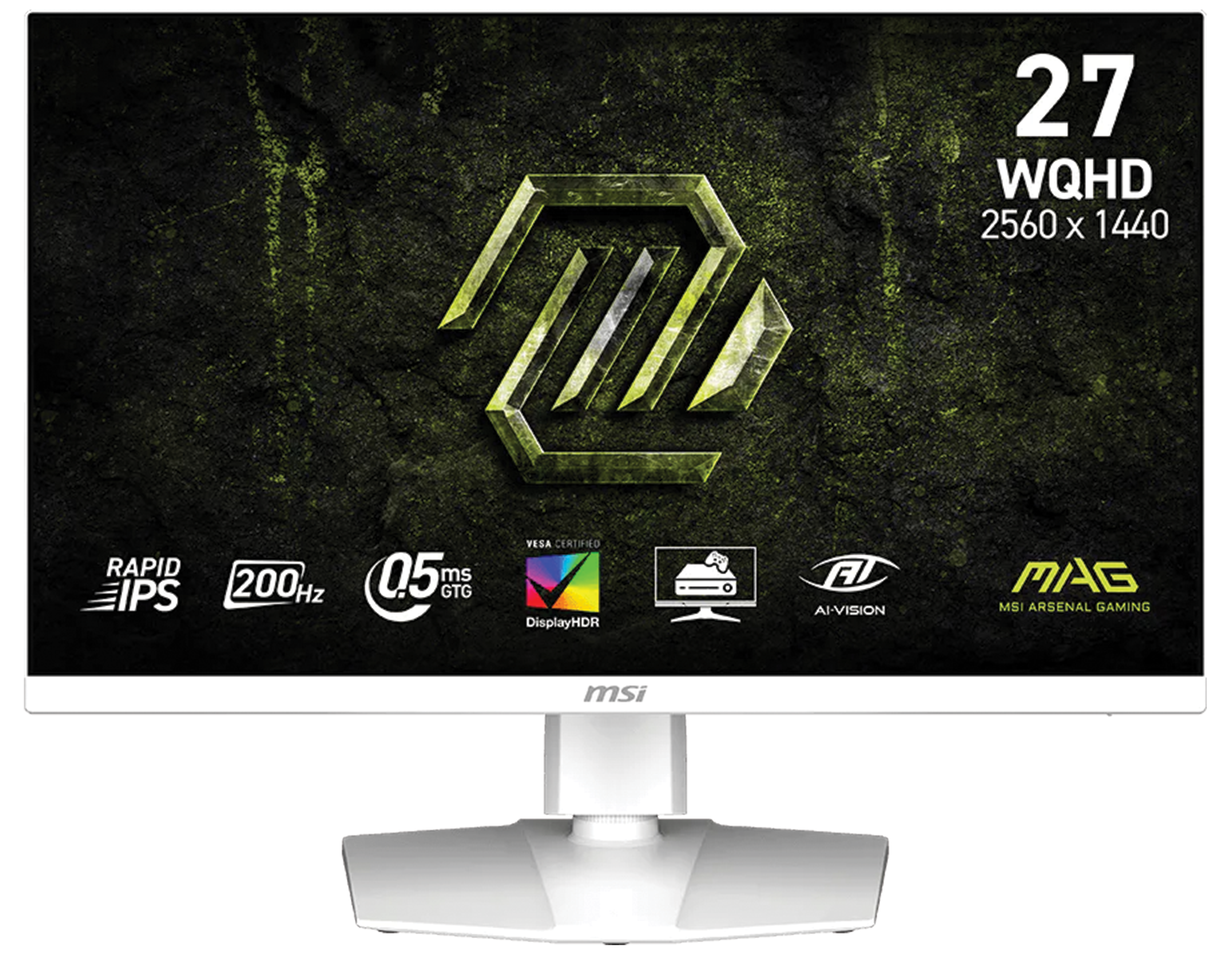 MSI MAG 274QRFW 27" White Gaming Monitor, WQHD (2560x1440), 200Hz, 0.5ms, Rapid IPS, White | 9S6-3CF99T-015 – Buy Online