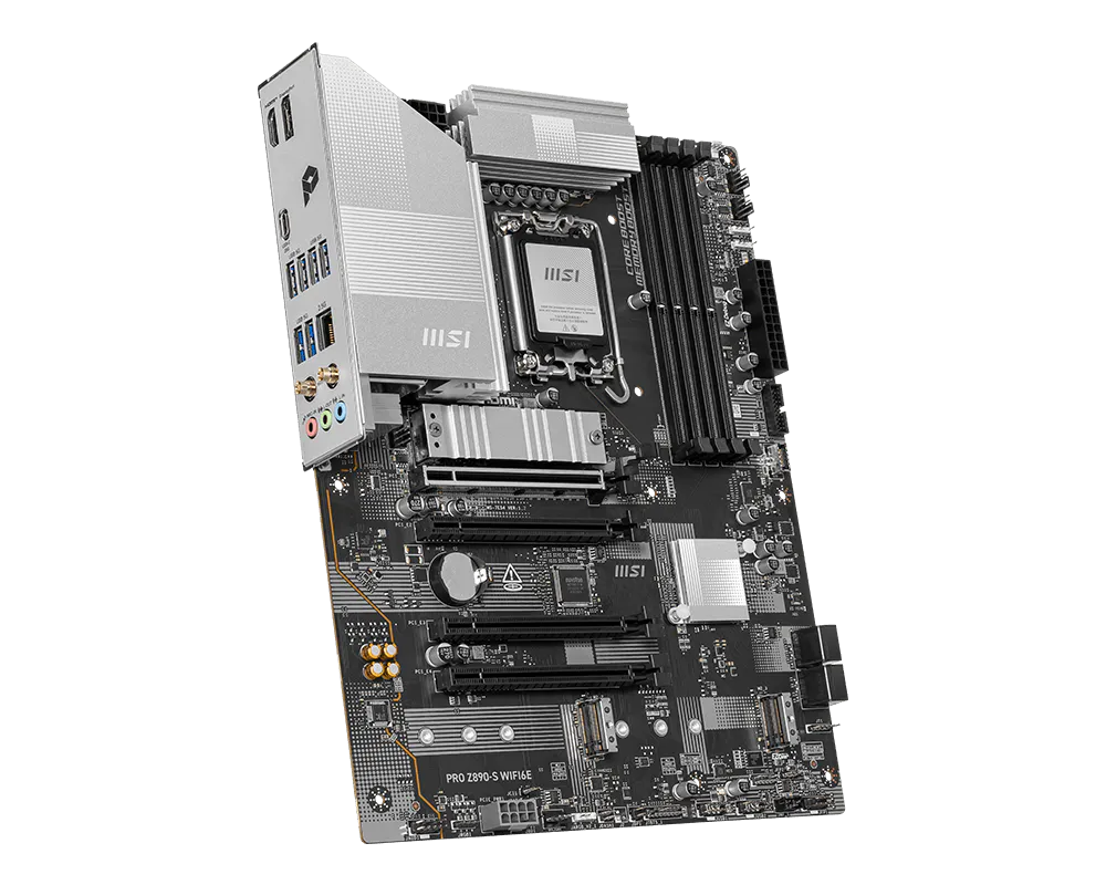 MSI PRO Z890-S WIFI Motherboard, Intel Core Ultra Support, LGA 1851, DDR5, PCIe 5.0, WiFi 6E, ATX | 911-7E54-010 thumbnail 4