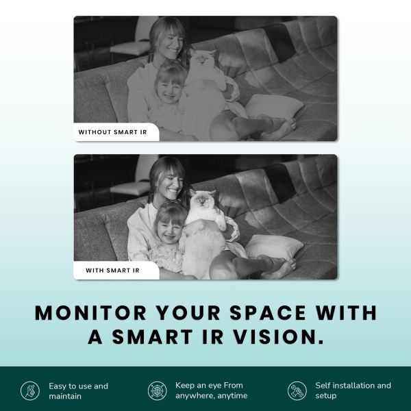 Promage Connect PC-I232-WL 3MP WiFi Indoor PTZ Camera, 355° Pan/Tilt, Motion Tracking, Tuya Smart, Two-Way Audio | AWP012498 thumbnail 2