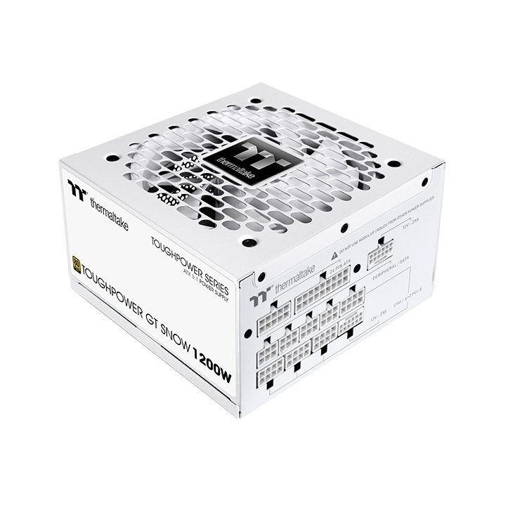 Thermaltake Toughpower GT Snow 1200W White Power Supply, ATX 3.1, 80+ Gold, Fully Modular, PCIe 5.1 Ready, 12V-2x6 Connector, White | PS-TPT-1200FNFAGK-W – Buy Online