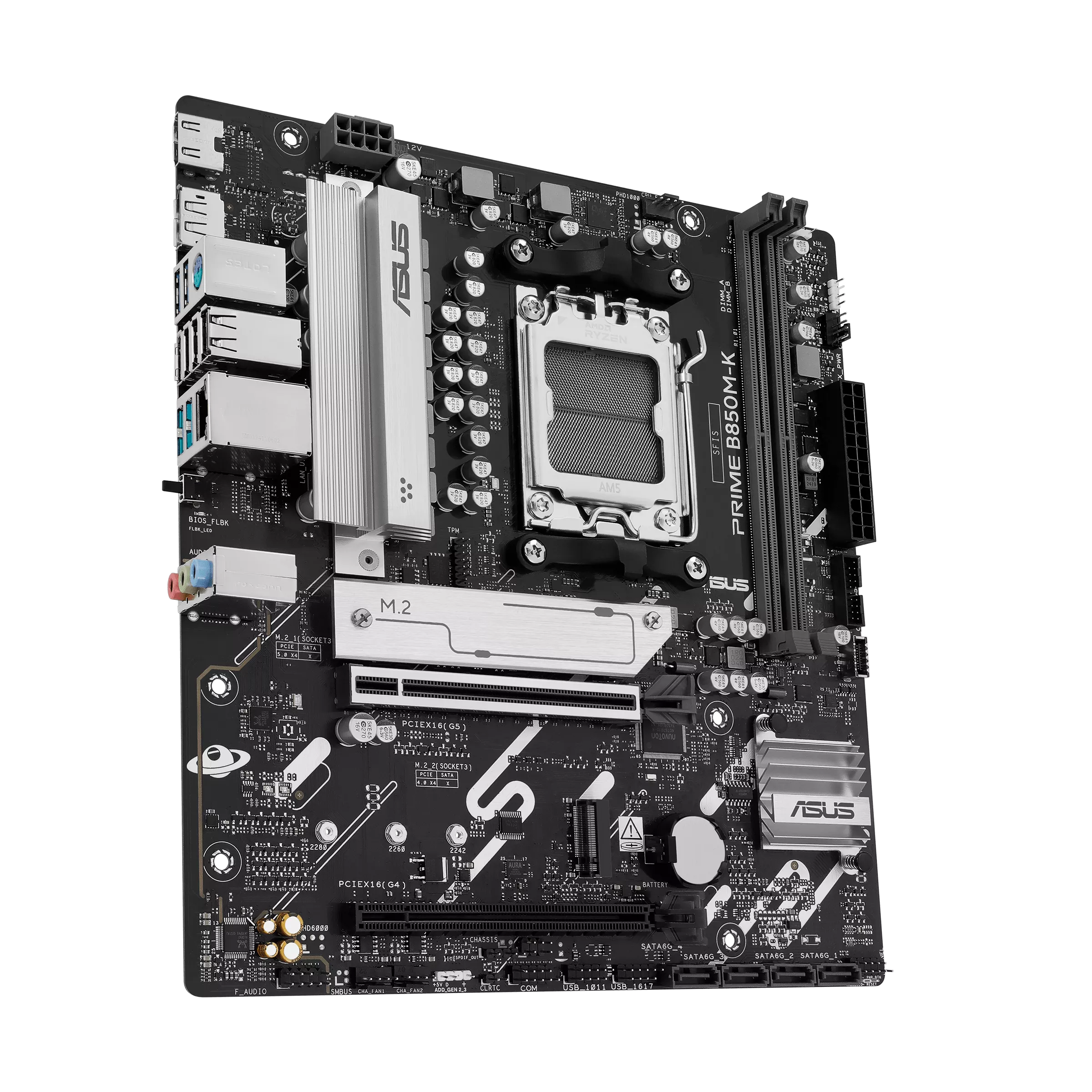 ASUS Prime B850M-K AMD B850 mATX Motherboard, Ryzen AM5 Socket, PCIe 5.0, DDR5 | 90MB1LV0-M0EAY0 thumbnail 3